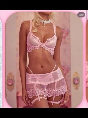 voight lingerie set rose set
